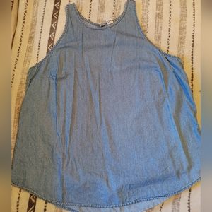Old Navy Ladies Large Sleeveless top, denim look and feel